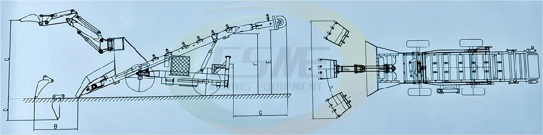 Coal Wheel Mucking Loader Rock Loading Machine with Lower Prices