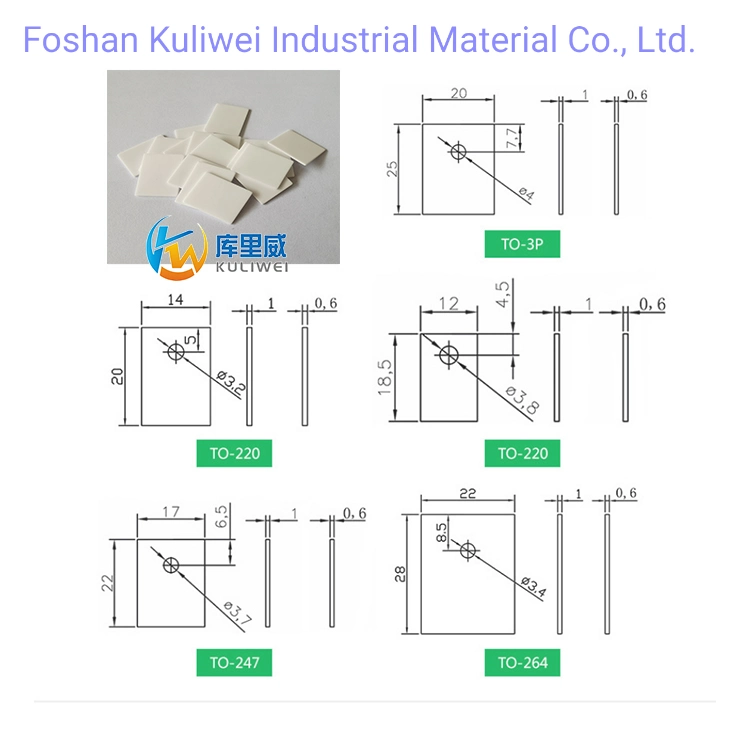 Al2O3 Ceramic Heatsink to-220 to-3p Customized Circle Oval 3D and Others All Alumina Ceramic Heat Sink