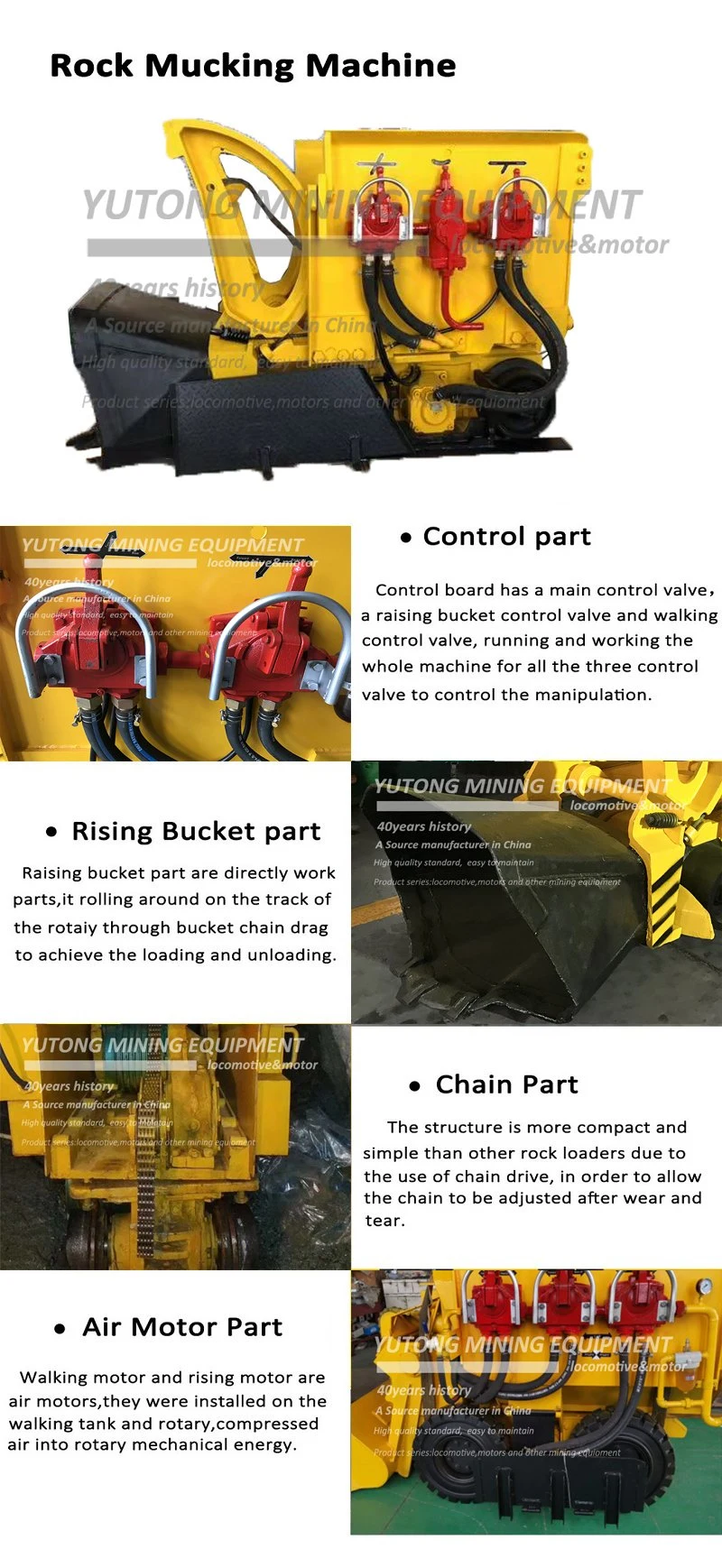 Mining Rock Loader Mucking, Electric Rock Mucking Machine, Pneumatic Rock Loader Machine