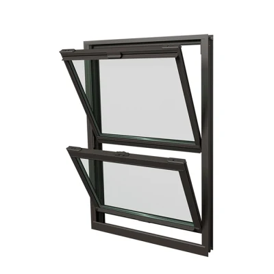 CE As2047 Standard Stahlglas verkleidet Holzgriffschloss Andere Günstiger Preis Aluminiumlegierungsrahmen Doppelfenster zum Verkauf